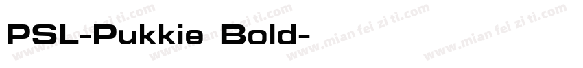 PSL-Pukkie Bold字体转换